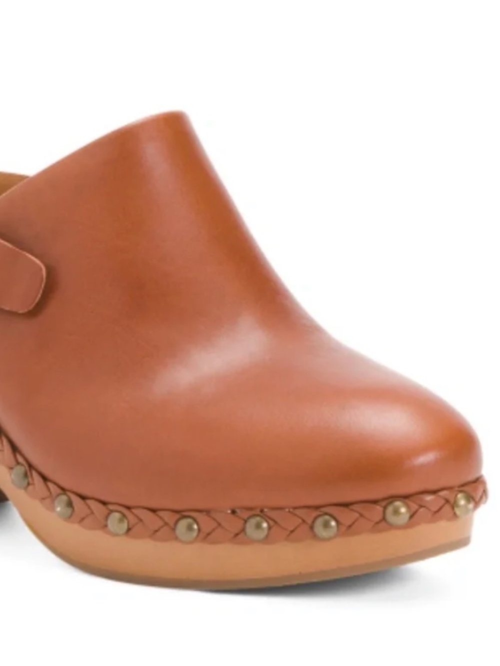 Leather Upper Wood Bottom Clogs from LUCKY BRAND used US 9.5